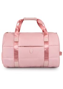 Reisetasche Heys "The Puffer Duffle Bag", M&auml;dchen, Gr. B/H/T: 48cm x 30,5cm x 25,5cm, rosa (rose), Polyester, Taschen Reisetasche, Weekender Duffle Bag Schuhfach Aufstecksystem