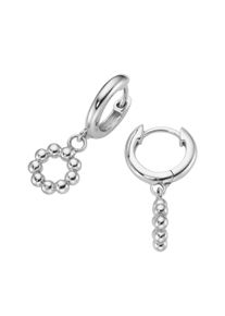 Paar Creolen Firetti "Schmuck Geschenk Silber 925 Ohrschmuck Ohrringe Kugeloptik", silberfarben, Ohrringe, Damen, 11mm, Silber 925 (Sterlingsilber), Paar Creolen