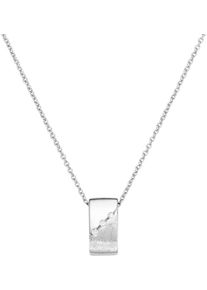 Kette mit Anh&auml;nger Firetti "Schmuck Geschenk Halsschmuck Halskette Kette matt glanz", silber (silberfarben, kristallwei&szlig;), Halsketten, Damen, Messing, L: 45 B: 1,4mm, Kette mit Anh&auml;nger, mit Zirkonia (synth.), B:1,4mm