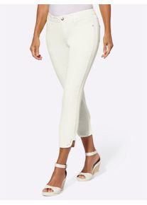 7/8-Jeans Inspirationen, Damen, Gr. 46, Normalgr&ouml;&szlig;en, beige (ecru), 96% Baumwolle, 4% Elasthan, unifarben, 7/8-L&auml;nge, Jeans 7/8-Jeans