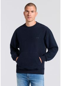 Sweatshirt BOSS Orange, Herren, Gr. M, dunkelblau404, Sweatware, Obermaterial: 71% Baumwolle, 29% Viskose, unifarben, regular fit normal, Rundhals, B&uuml;ndchen, Sweatshirts Sweatshirt, Rundhalsausschnitt, Regular Fit, K&auml;ngurutasche