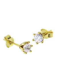 Paar Ohrstecker OSTSEE-SCHMUCK "- Lonnie 4 mm - Gold 333/000 - Zirkonia" Gr. 4,5, gold (gold 333, goldfarben, gelb), Ohrringe, Damen, Gelbgold 333, Paar Ohrstecker
