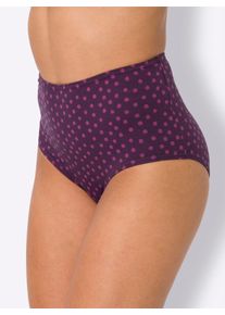 Taillenslip, Damen, Gr. 48/50, 3 Stk., lila (traube, magenta), 95% Baumwolle, 5% Elasthan, Unterhosen Taillenslip