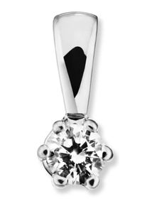 Kettenanh&auml;nger ONE ELEMENT "0.2 ct Diamant Brillant Anh&auml;nger aus 585 Wei&szlig;gold", silber, Schmuckanh&auml;nger, Damen, 0,2 SI = kleine Einschl&uuml;sse mit Brillant, Wei&szlig;gold 585, Kettenanh&auml;nger