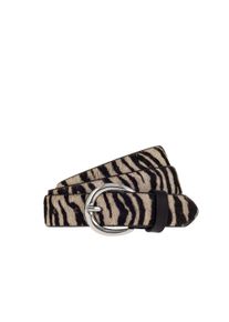 Lederg&uuml;rtel Tamaris, Damen, Gr. 80, wei&szlig;, schwarz, Rindsleder, G&uuml;rtel Lederg&uuml;rtel, Fell-Optik