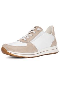 Slip-On Sneaker Ara "OSAKA", Damen, Gr. 5 (38), beige (wei&szlig;, hellbeige), Glattleder, Veloursleder, kontrastfarbene Details, Schuhe Slip-On Sneaker, Keilsneaker, Slipper mit Easy2Go-Einschlupf, H-Weite