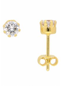 Adelia&acute;s Paar Ohrstecker ADELIA&acute;S "333 Gold Ohrringe Ohrstecker mit Zirkonia &Oslash; 5 mm", gold, Ohrringe, Damen, Gelbgold 333, Paar Ohrstecker