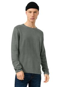 Strickpullover QS, Herren, Gr. M, grau, Strick, Obermaterial: 100% Baumwolle, unifarben, regular fit normal, Rundhals, Rollkante, Pullover Strickpullover, mit Rollkante
