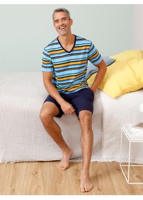 w&auml;schepur Shorty W&Auml;SCHEPUR, Herren, Gr. 44/46, blaugr&uuml;n, marine, gestreift, 100% Baumwolle, Homewear-Sets Shorty