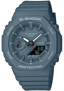 Chronograph Casio G-SHOCK, blau (petrol), Armbanduhren, Damen, Chronograph, Quarzuhr, Armbanduhr, Damen, Herren, digital, bis 20 bar wasserdicht
