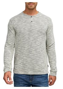 Langarmshirt INDICODE "INVitus", Herren, Gr. S, charcoal, Single Jersey, Obermaterial: 75% Baumwolle, 25% Polyester, meliert, regular fit normal, Rundhals, Shirts Langarmshirt
