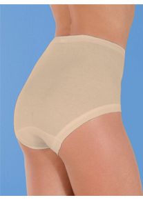Taillenslip Schiesser, Damen, Gr. 48, 4 Stk., elfenbein, 100% Baumwolle, Unterhosen Taillenslip