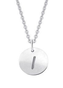 Kettenanh&auml;nger ONE ELEMENT "Buchstabe I Buchstaben Anh&auml;nger aus 333 Wei&szlig;gold &Oslash; 11,0 mm", silber, Schmuckanh&auml;nger, Damen, Wei&szlig;gold 333, Kettenanh&auml;nger