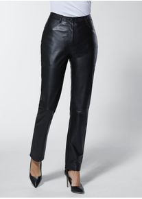 Lederhose CREATION L PREMIUM, Damen, Gr. 40, Normalgr&ouml;&szlig;en, schwarz, 100% Lammnappaleder, unifarben, lang, Hosen Lederhose
