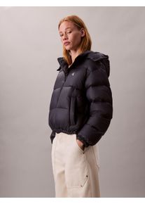 Steppjacke Calvin Klein Jeans "ESSENTIAL MIDWEIGHT PUFFER JACKE", Damen, Gr. XXS (34), blau (inkwell), Web, Obermaterial: 100% Polyamid, regular fit normal, Rundhals, eingesetzt gerader Abschluss, Jacken Steppjacke, Mit Rundhalsausschnitt, regular fit