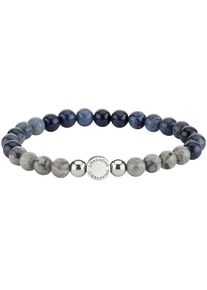 Armband Liebeskind Berlin "Schmuck Geschenk Armkette Zugarmband", edelstahlfarben, grau, blau, bunt, Armb&auml;nder, Damen, 17cm, Edelstahl Polyurethan, Edelstahl, Polyurethan, Armband, mit Edelsteinen