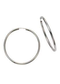 Paar Creolen Firetti "Schmuck Geschenk Silber 925 Basic 2 mm breit" Gr. 40, silber (silberfarben), Ohrringe, Damen, 40, Silber 925 (Sterlingsilber), Paar Creolen