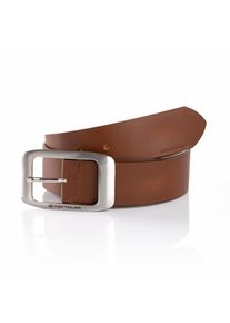 Lederg&uuml;rtel Tom Tailor "TTAMY", Damen, Gr. 85, braun (cognac, braun), Rindsleder, G&uuml;rtel Lederg&uuml;rtel, 4 cm breiter Dameng&uuml;rtel, modisch vielseitig