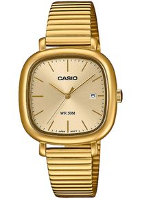 Quarzuhr, gold (goldfarben, gelbgoldfarben), CASIO TIMELESS COLLECTION, Armbanduhren, Damen, Quarzuhr, Armbanduhr, Damenuhr, Herrenuhr, Edelstahlarmband, analog, Tag