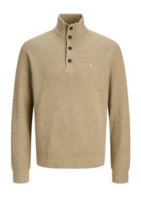 Jack & Jones Strickpullover JACK & JONES "JPRBLURICHARD KNIT HIGH NECK", Herren, Gr. XL, tigers eye detail:melange, Strick, Obermaterial: 73% Polyester, 27% Polyacryl, meliert, regular fit, hoch geschlossener Ausschnitt, Rippb&uuml;ndchen, Pullover Strickpullover