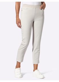 7/8-Jeans Inspirationen, Damen, Gr. 46, Normalgr&ouml;&szlig;en, hellgrau, 56% Baumwolle, 31% Modal, 10% Polyester, 3% Elasthan, unifarben, 7/8-L&auml;nge, Jeans 7/8-Jeans