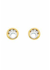 Adelia&acute;s Paar Ohrstecker ADELIA&acute;S "333 Gold Ohrringe Ohrstecker mit Zirkonia", gold, Ohrringe, Damen, Gelbgold 333, Paar Ohrstecker