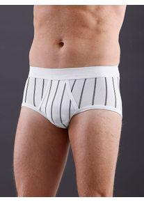 w&auml;schepur Slip W&Auml;SCHEPUR, Herren, Gr. 6, 2 Stk., wei&szlig; (wei&szlig;, gestreift), 75% Baumwolle, 25% Polyester, Unterhosen Slip