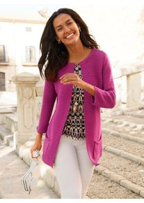 Strickjacke Casual Looks, Herren, Gr. 36, erika, 80% Polyacryl, 20% Baumwolle, unifarben, Strickjacken Strickjacke