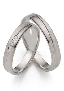 Trauring Firetti "Schmuck Geschenk Hochzeit Ehering "LIEBE" Gr. 50, silber (silberfarben), Fingerringe, Damen, 50,mit Zirkonia, Silber 925 (Sterlingsilber), 4mm, Trauring, Made in Germany - wahlweise mit oder ohne Zirkonia (synth.)