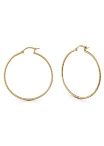 Paar Creolen Firetti "Schmuck Geschenk Silber 925 diamantiert" Gr. 40, gold (gelbgoldfarben), Ohrringe, Damen, 40, Silber 925 (Sterlingsilber), Paar Creolen