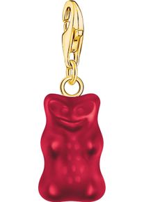 Charm-Einh&auml;nger Thomas Sabo "Thomas Sabo x HARIBO Schmuck: Charm", gold (gelbgoldfarben, rot, rot), Charms, Damen, Silber 925 (recycelt), Charm-Einh&auml;nger, mit Kristallglas