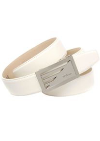 Lederg&uuml;rtel Anthoni Crown, Herren, Gr. 85, wei&szlig;, Leder, unifarben, G&uuml;rtel Lederg&uuml;rtel, in wei&szlig;