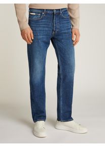 Straight-Jeans Calvin Klein Jeans "STANDARD STRAIGHT", Herren, Gr. 30, L&auml;nge 34, blau (denim schwarz), Denim/Jeans, Obermaterial: 99% Baumwolle, 1% Elasthan, unifarben, straight fit, Jeans Straight-Jeans, Coinpocket, Logostickerei