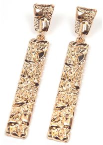 Paar Ohrstecker Firetti "langes Design", gold (metallfarben, gelbgoldfarben), Ohrringe, Damen, Metall, Paar Ohrstecker