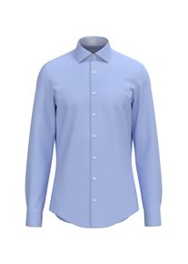 Businesshemd Seidensticker "Schwarze Rose", Herren, Gr. M (39), normale &Auml;rmell&auml;ngen, blau, 100% Baumwolle, unifarben, skinny fit, 2-Knopf-Manschette, Hemden Businesshemd, X-Slim 1/1 Kentkragen Uni