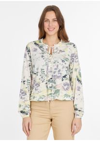 Langarmshirt Ragwear "ONELIA PRINT", Damen, Gr. L, beige (ivory), Jersey, Obermaterial: 50% Baumwolle, 50% Modal, bedruckt, gemustert, normal, Rundhals, Shirts Langarmshirt
