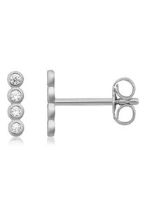 Paar Ohrstecker Firetti "Schmuck Geschenk Silber 925 Ohrschmuck Glitzer Ear Climber", bunt (silberfarben, wei&szlig;, kristallwei&szlig;), Ohrringe, Damen, Silber 925 (Sterlingsilber), Paar Ohrstecker, mit Zirkonia (synth.)