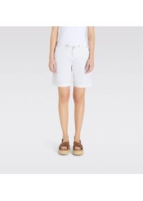 Shorts MAC "JOG&acute;N SHORT", Damen, Gr. 46, N-Gr, wei&szlig; (wei&szlig; denim), Web, Obermaterial: 74% Baumwolle, 24% Polyamid, 2% Elasthan, unifarben, regular fit kniefrei, Hosen Shorts, Sommerhose im Four-Pocket Style