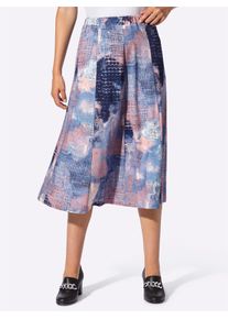 Bahnenrock CLASSIC, Damen, Gr. 44, marine, flamingo, bedruckt, 95% Viskose, 5% Elasthan, gemustert, mehrfarbig, wadenlang, R&ouml;cke Bahnenrock