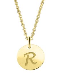 Kettenanh&auml;nger ONE ELEMENT "Buchstabe R Buchstaben Anh&auml;nger aus 333 Gelbgold &Oslash; 11,0 mm", gold, Schmuckanh&auml;nger, Damen, Gelbgold 333, Kettenanh&auml;nger