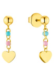Paar Ohrh&auml;nger Prinzessin Lillifee "Herzen", bunt (gelbgoldfarben, blau, rosa), Ohrringe, M&auml;dchen, Edelstahl, Paar Ohrh&auml;nger