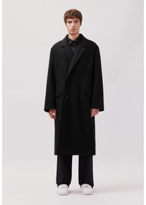 Parka STUDIO SEIDENSTICKER "Studio", Damen, Gr. S/M, schwarz, 70% Polyester, 30% Wolle, unifarben, Jacken Parka