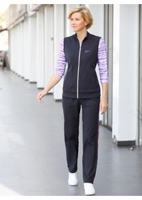 Trainingshose Catamaran, Damen, Gr. 46, Normalgr&ouml;&szlig;en, bunt (marine, flieder), 100% Polyester, gemustert, mehrfarbig, lang, Hosen Trainingshose