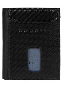 Geldb&ouml;rse Bugatti "SECURE SLIM", Damen, schwarz, Leder, Kleinlederwaren Geldb&ouml;rse, echt Leder