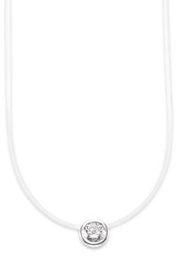 Kette mit Anh&auml;nger Bruno Banani "Schmuck Geschenk Silber 925 Halsschmuck Halskette Stein Gold o. Silber", bunt (silberfarben, wei&szlig;), Halsketten, Damen, Nylon Silber 925 (Sterlingsilber), L: 45, Nylon, Silber 925 (Sterlingsilber), Kette mit Anh&auml;nger, mit Zirkonia (synth.)