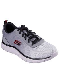 Sneaker Skechers "TRACK-RIPKENT", Herren, Gr. 46, grau (grau, schwarz), Synthetik, Textil, Schuhe Sneaker, Freizeitschuh, Halbschuh, Schn&uuml;rschuhin veganer Verarbeitung