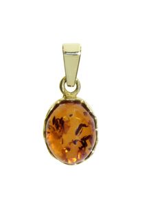 Kettenanh&auml;nger OSTSEE-SCHMUCK "- K&auml;the - Gold 333/000 - Bernstein" Gr. 19, gold (gold 333, goldfarben, gelb), Schmuckanh&auml;nger, Damen, Gelbgold 333, Kettenanh&auml;nger