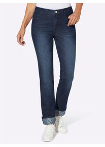 Bequeme Jeans Classic Basics, Damen, Gr. 46, Normalgr&ouml;&szlig;en, dunkelblau, 81% Baumwolle, 17% Polyester, 2% Elasthan, unifarben, lang, Jeans Bequeme Jeans