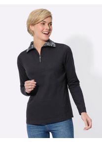 Langarmshirt Classic Basics "Shirt", Damen, Gr. 38, schwarz, 100% Baumwolle, unifarben, Shirts Langarmshirt