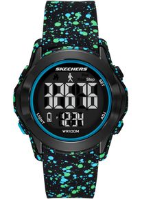 Chronograph Skechers "GALLOWAY", schwarz (schwarz, hellblau, gr&uuml;n), Armbanduhren, Herren, Chronograph, Quarzuhr, Armbanduhr, Herrenuhr, digital, Beleuchtung